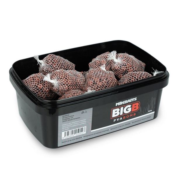 Mikbaits PVA Bomb BigB Broskev Black Pepper 15 ks