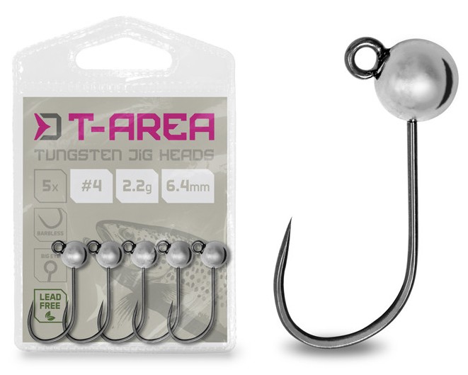 Delphin jigová hlavička t-area bl wolframový jig stříbrný 5 ks - #4 / 2,2 g / 6,4 mm