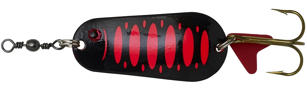 Dam třpytka effzett standard spoon uv fluo red black - 10 cm 60 g