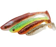Savage Gear Gumová Nástraha Fat Minnow T Tail Bulk Green Pearl Yellow (1)
