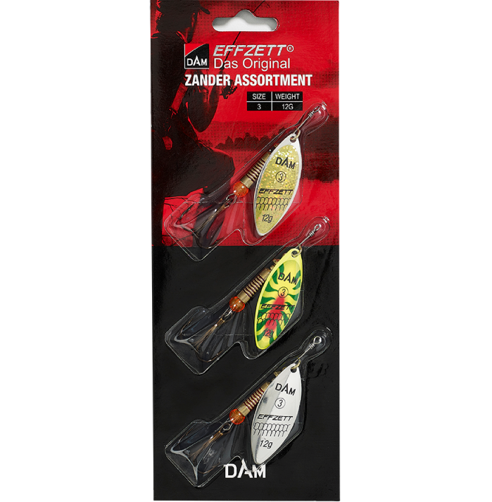 Dam sada třpytek assortment spinner 3 ks 3 12 g sinking zander