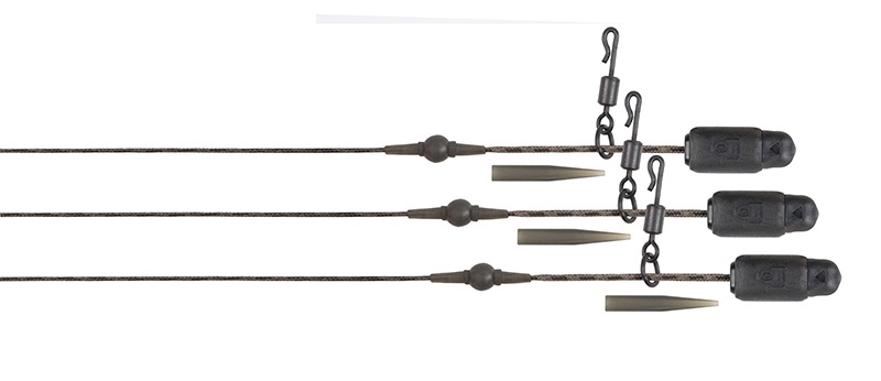 Fox montáž edges submerge heli-clip rigs naturals 3 ks - 30 lb