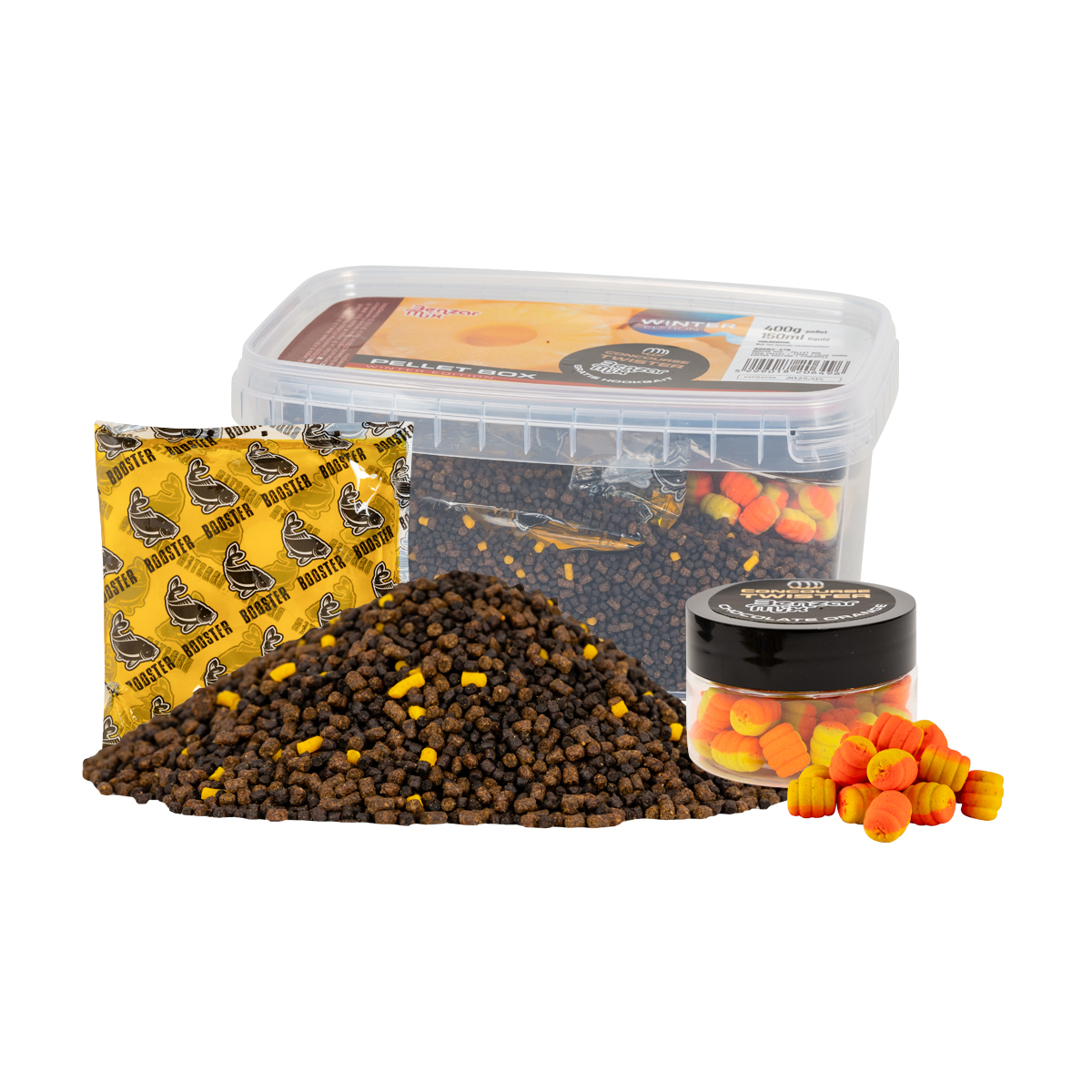 Benzar mix winter pellet box 400 g + twister nástraha + aroma sáček - ananas
