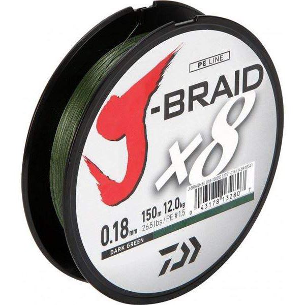 Daiwa Splétaná Šňůra J-Braid Dark Green 300 m