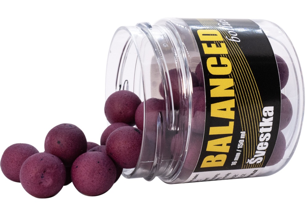 Levně Carp inferno balanced boilie švestka 150 ml - 16 mm