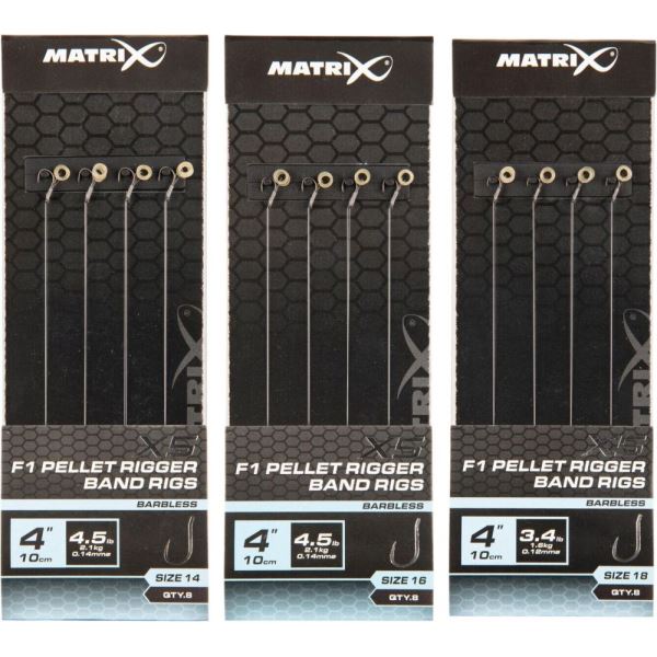 Matrix Návazec X5 F1 Pellet Rigger Band Rigs 10 cm