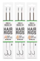 Korda Návazce Basix Hair Rigs Wide Gape Barbless 2 ks - 18 lb Velikost Háčku 6