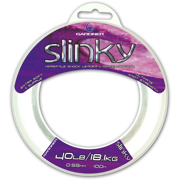 Levně Gardner šokový vlasec slinky clear 100 m-průměr 0,70 mm / nosnost 27,2 kg