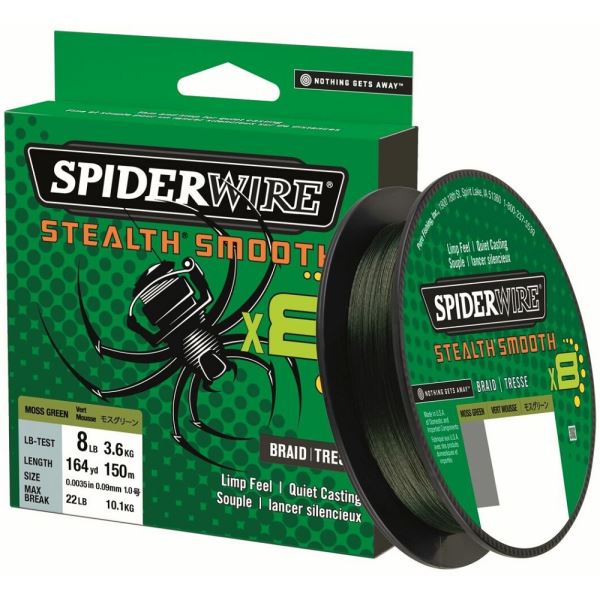 Spiderwire Splétaná Šňůra Stealth Smooth 8 Zelená 150 m