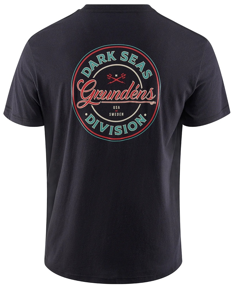 Grundéns tričko dark seas x grundens instinctive ss t-shirt black - xxxl
