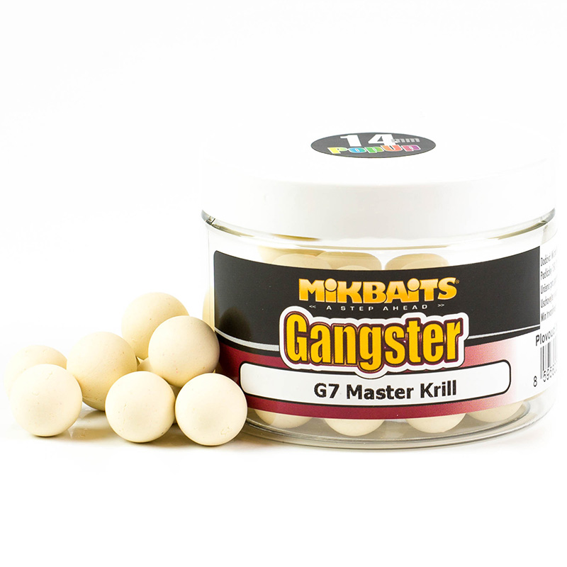 Mikbaits plovoucí boilies gangster g7 master krill 150 ml - 14 mm