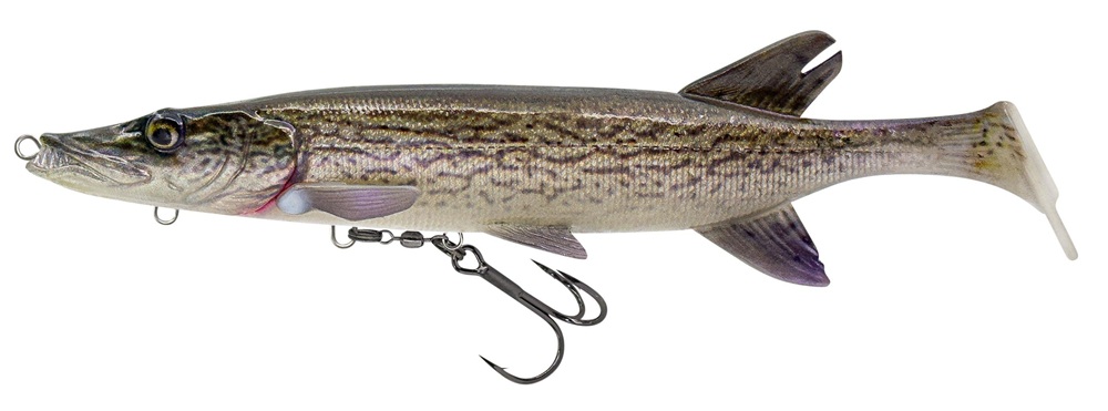 Savage gear gumová nástraha 3d pike shad slow sinking white pike 20 cm 65 g