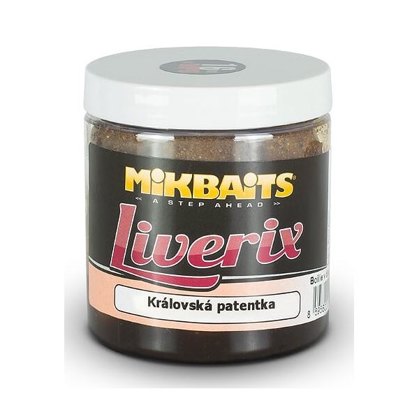 Mikbaits Boilies V Dipu LiveriX Královská Patentka 250 g