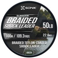 Sonik Šňůra Braided Shock Leader Green 50 m 50 lb 22,6 kg Sonik Šňůra Braided Shock Leader Green 50 m 50 lb 22,6 kg