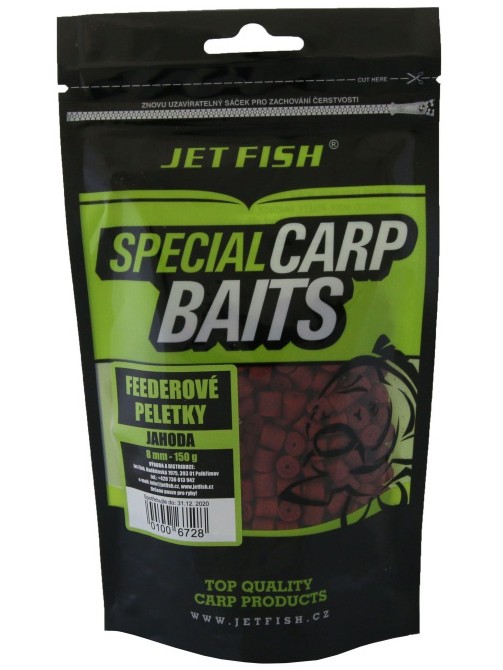 Jet fish feederové pelety 8 mm 150 g - jahoda