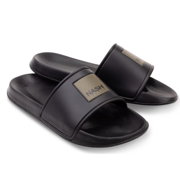 Nash Pantofle Sliders Black