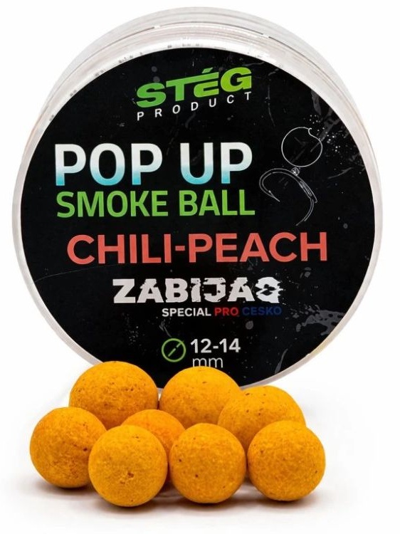 Levně Stég plovoucí boilie zabijaq pop up sb 25 g 12-14 mm - chili peach
