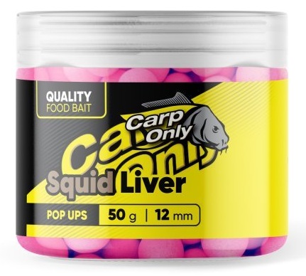 Levně Carp only plovoucí boilies hi-visual pop up squid liver 50 g - 16 mm