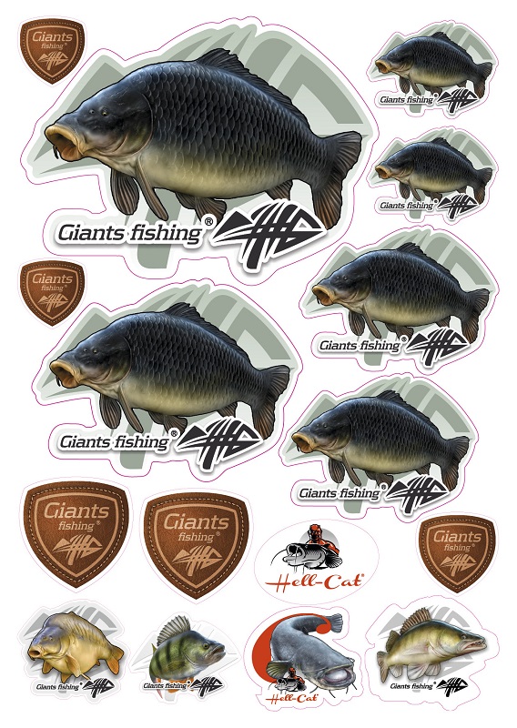 Levně Giants fishing mix nálepek kapr šupináč