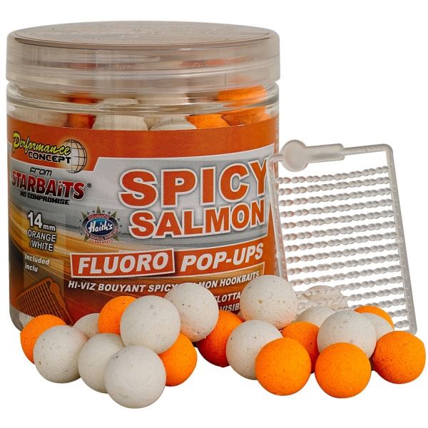 Starbaits Plovoucí Boilie Bright Fluo Pop Up Spicy Salmon 50 g