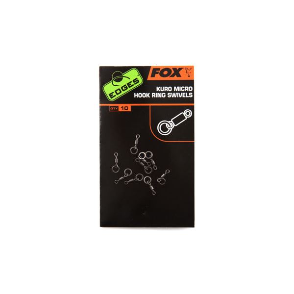 Fox obratlík na háček Edges Kuro Micro Hook Ring Swivels 10 ks
