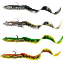 Savage Gear Gumová Nástraha 4D Real Eel Black Green Pearl PHP (1)