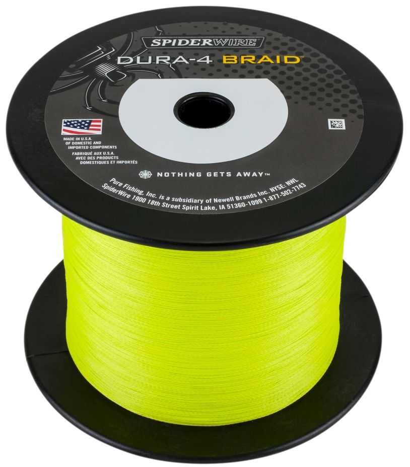 Spiderwire Splétaná Šňůra DURA4 Yellow-Průměr 0,10 mm / Nosnost 9,1 kg
