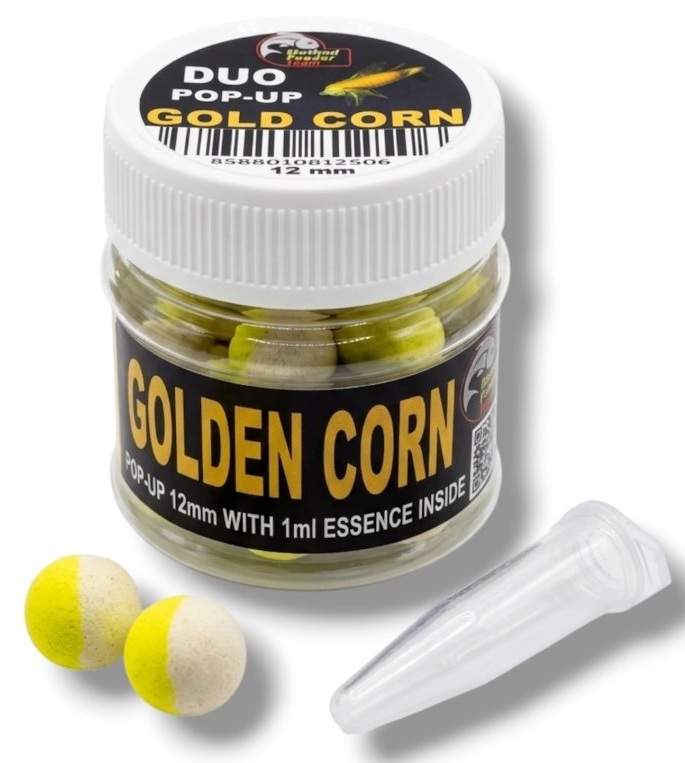 Method feeder fans pop up duo energy 12 mm 100 ml + sprej esence 2 ml - golden corn