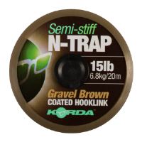 Korda Návazcová Šňůrka N-Trap Semi Stiff Gravel Brown 20 m - 20 lb