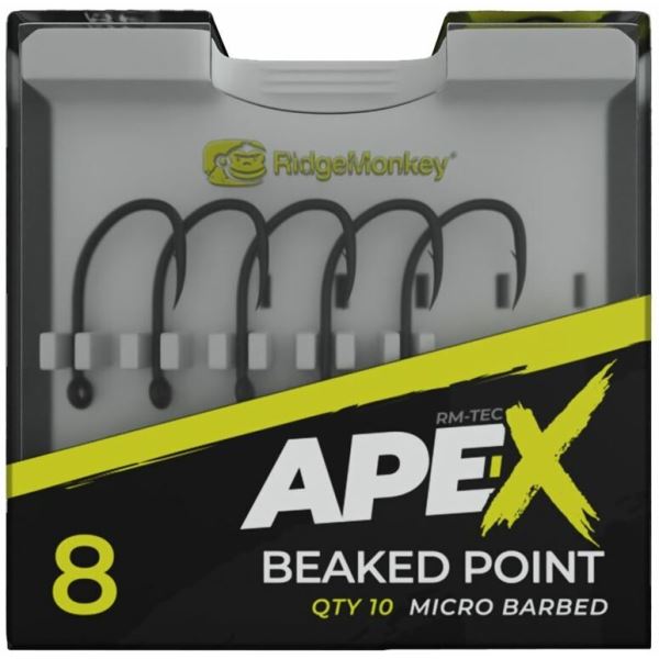 RidgeMonkey Háček Ape-X Beaked Point Barbed 10 ks