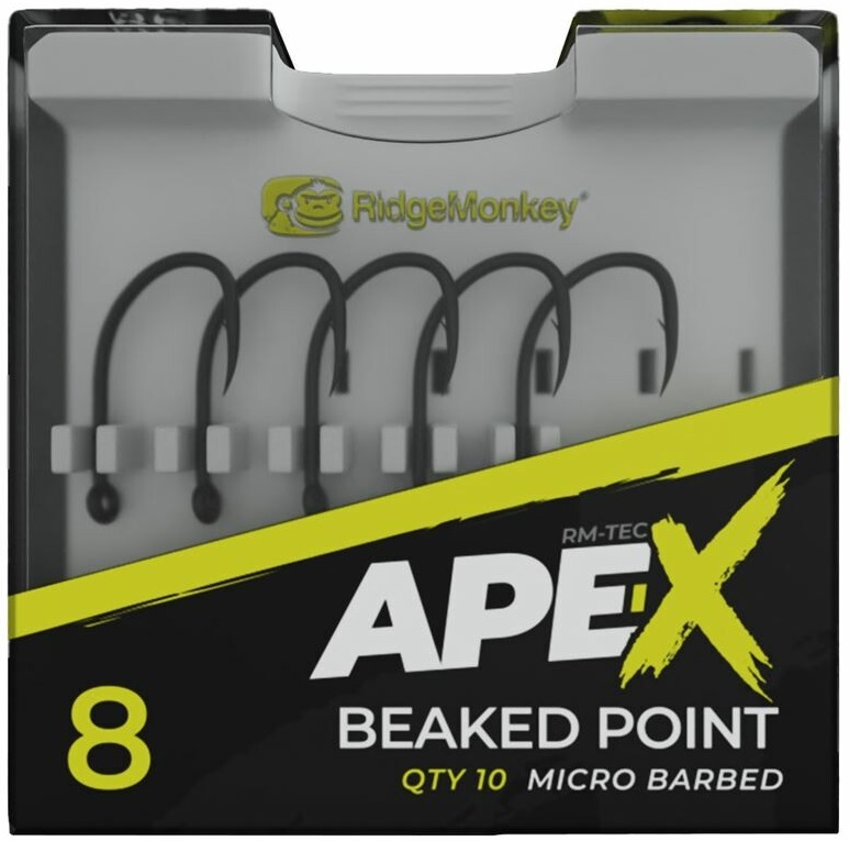 Levně Ridgemonkey háček ape-x beaked point barbed 10 ks - velikost 6