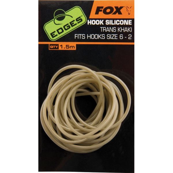 Fox Hadička Edges Hook Silicone Trans Khaki Hooks Size 2 - 6 1,5 m