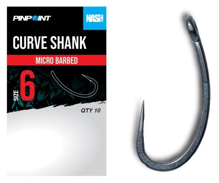 Nash háčky curve shank barbless 10 ks - velikost 8