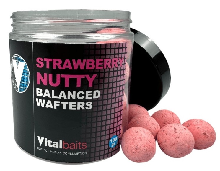 Vitalbaits wafters strawberry nutty 100 g - 14 mm