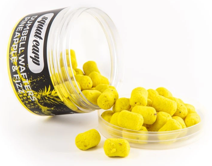 Levně Squat carp vyvážené boilies wafters dumbells pineapple fizz 55 g 10x16 mm