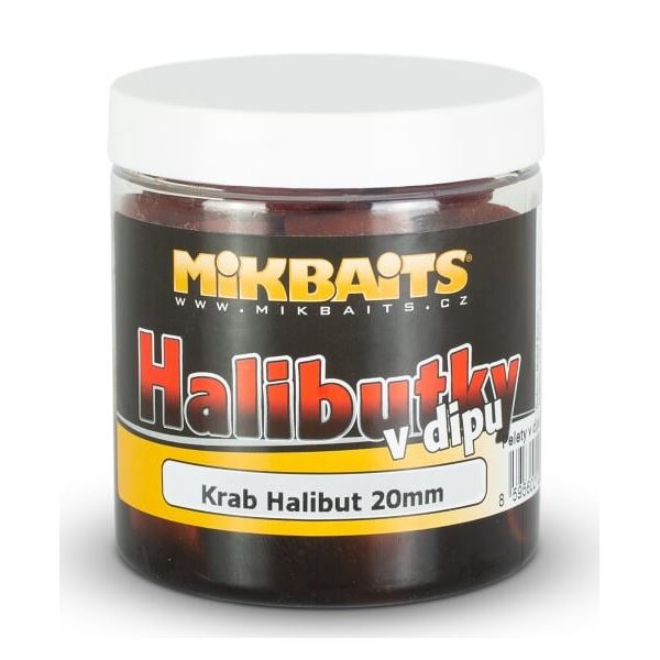 Mikbaits Chytací Halibutky v dipu 20 mm 250 ml