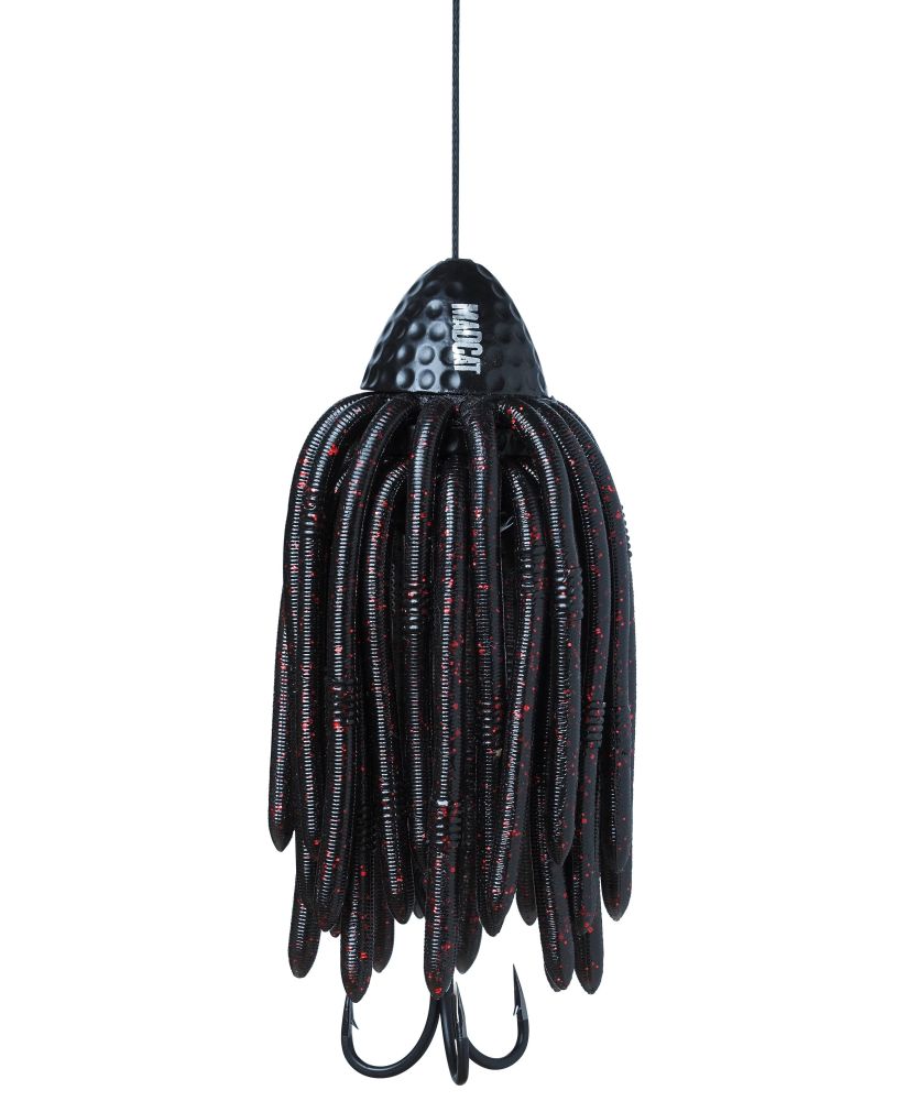 Madcat chobotnička worm teaser sinking 1,0 mm 220 lb 35 cm black - 200 g