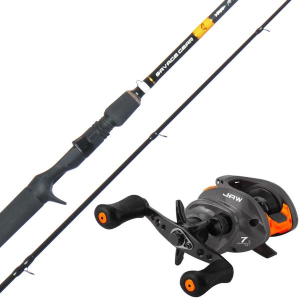 Savage Gear Akční set Prut Multi Purpose Predator2 Trigger 2,21 m 80 g + multiplikátor Okuma Jaw