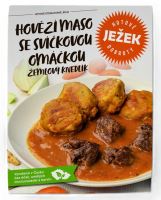 Ježkovy Krabičky Hovězí Maso Se Svíčkovou Omáčkou a Žemlový Knedlík 450 g Ježkovy Krabičky Hovězí Maso Se Svíčkovou Omáčkou a Žemlový Knedlík 450 g