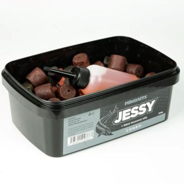 Mikbaits Combo Jessy Peletový Mix 500 g + 60 ml Lososový Olej