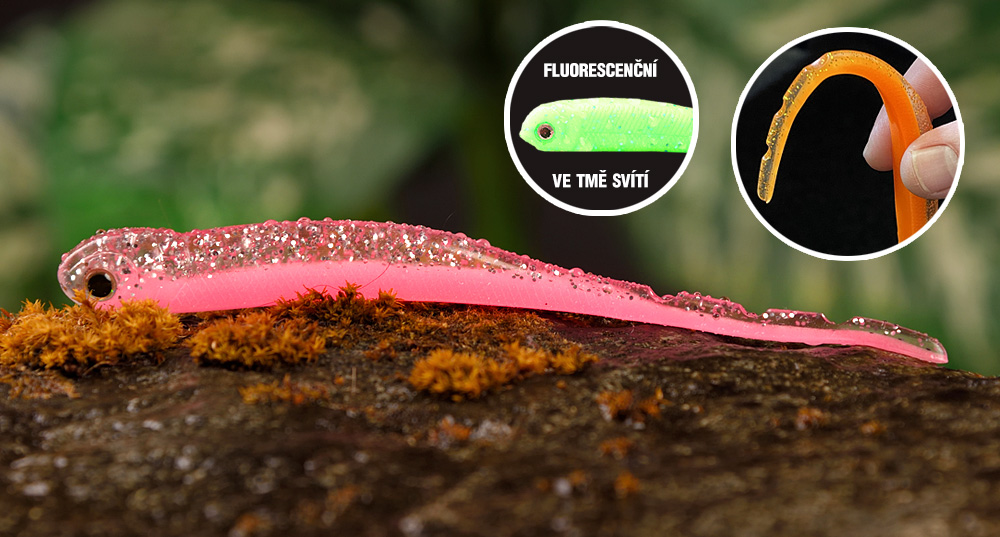 Redbass smáček big snake pink g uv color - 15,5 cm 11 g
