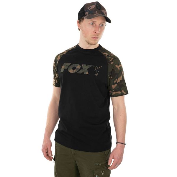 Fox Triko Raglan T Shirt Black Camo