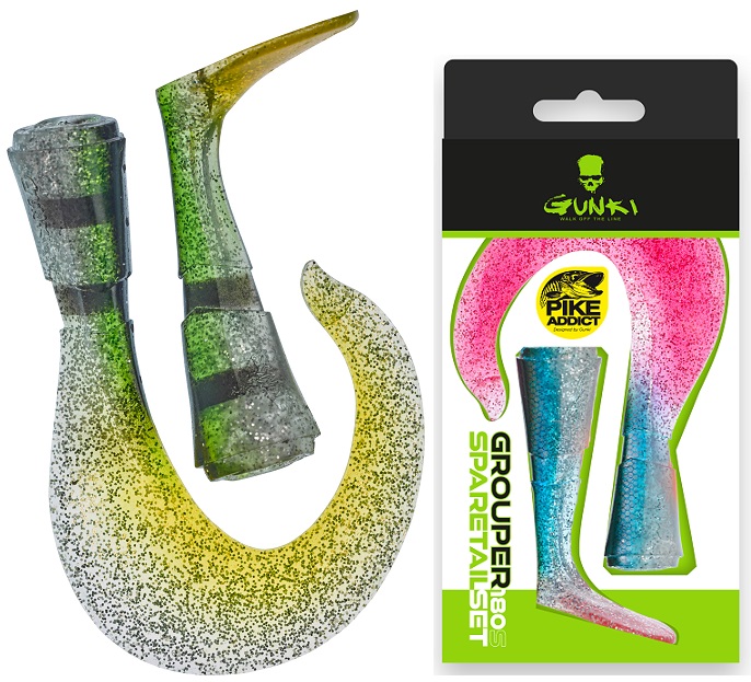 Levně Gunki náhradní ocásky grouper s blue gill gb 14 cm