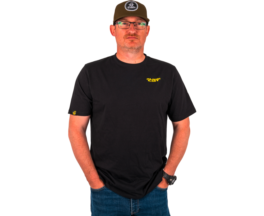 Black cat tričko chase dreams black tee - xl