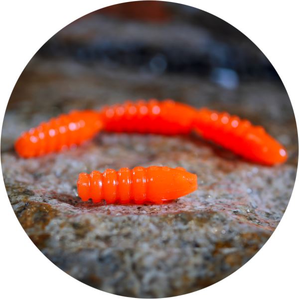 RedBass Gumová Nástraha Trout Grub Signal Orange UV COLOR