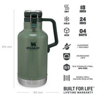 Stanley Džbán Na Pivo Se Zátkou The Easy-Pour Growler Zelená 1,9 l (2)