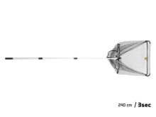 Delphin Podběrák Kovový Kříž A Pogumovaná Síťka 240 cm (1)