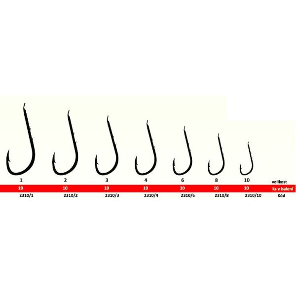 Venturieri háčky Model 2310 NSB ( 10ks v balení)