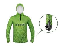 Delphin Tričko S Kapucí UV Armor 50+ Neon (2)
