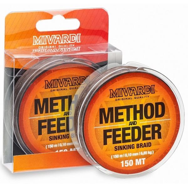 Mivardi Splétaná Šňůra Method & Feeder Sinking Braid 150 m Hnědá